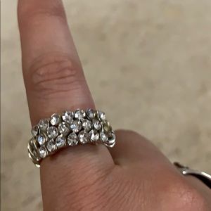 One size crystal ring